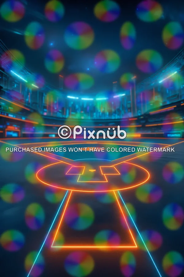 Cyberpunk Baseball (Set of 2) - Digital Backgrounds - Image 6