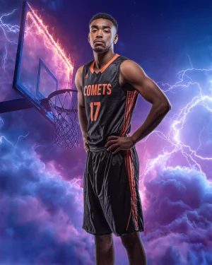 Electric Basketball - Digital Background
