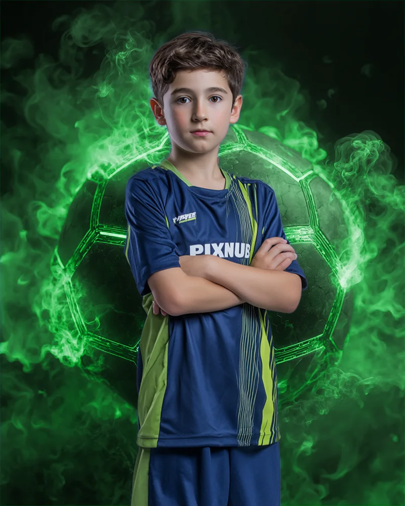 Smoking Soccer Ball - Digital Background - Image 2