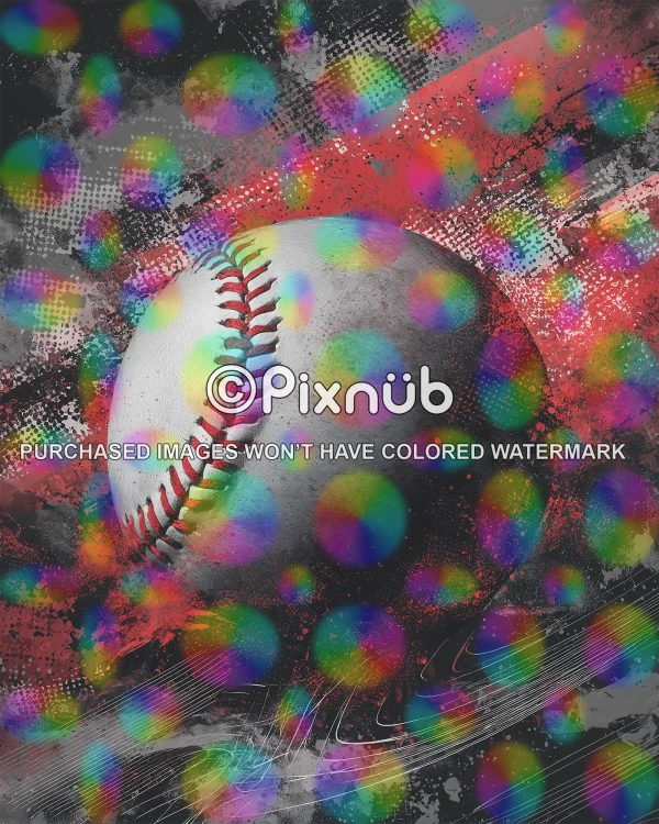 Grunge Paint Baseball - Digital Background - Image 4
