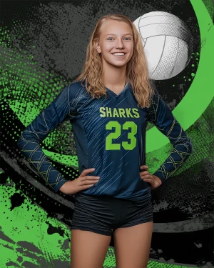 Grunge Paint Volleyball - Digital Background