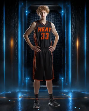 Basketball Neon Trading Card - Digital Background