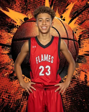 Comic Pow Basketball - Digital Background