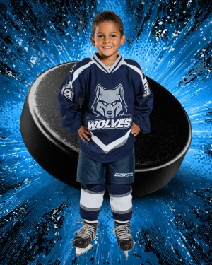 Comic Pow Hockey - Digital Background