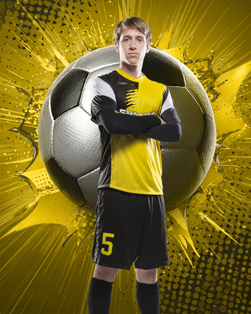 Comic Pow Soccer - Digital Background - Image 2