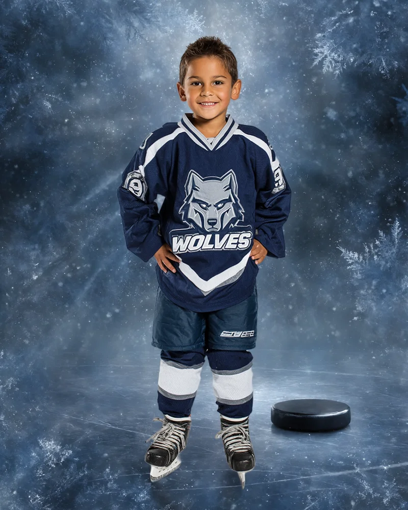 Hockey Snowflakes - Digital Background