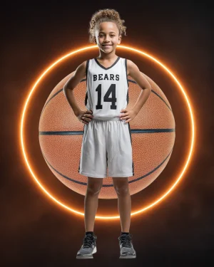 Basketball Energy Ring - Digital Background