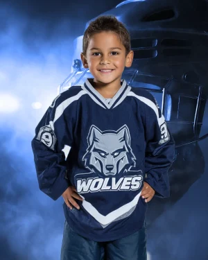 Golden Hockey Helmet- Digital Background