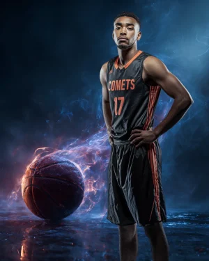 Hot Basketball - Digital Background