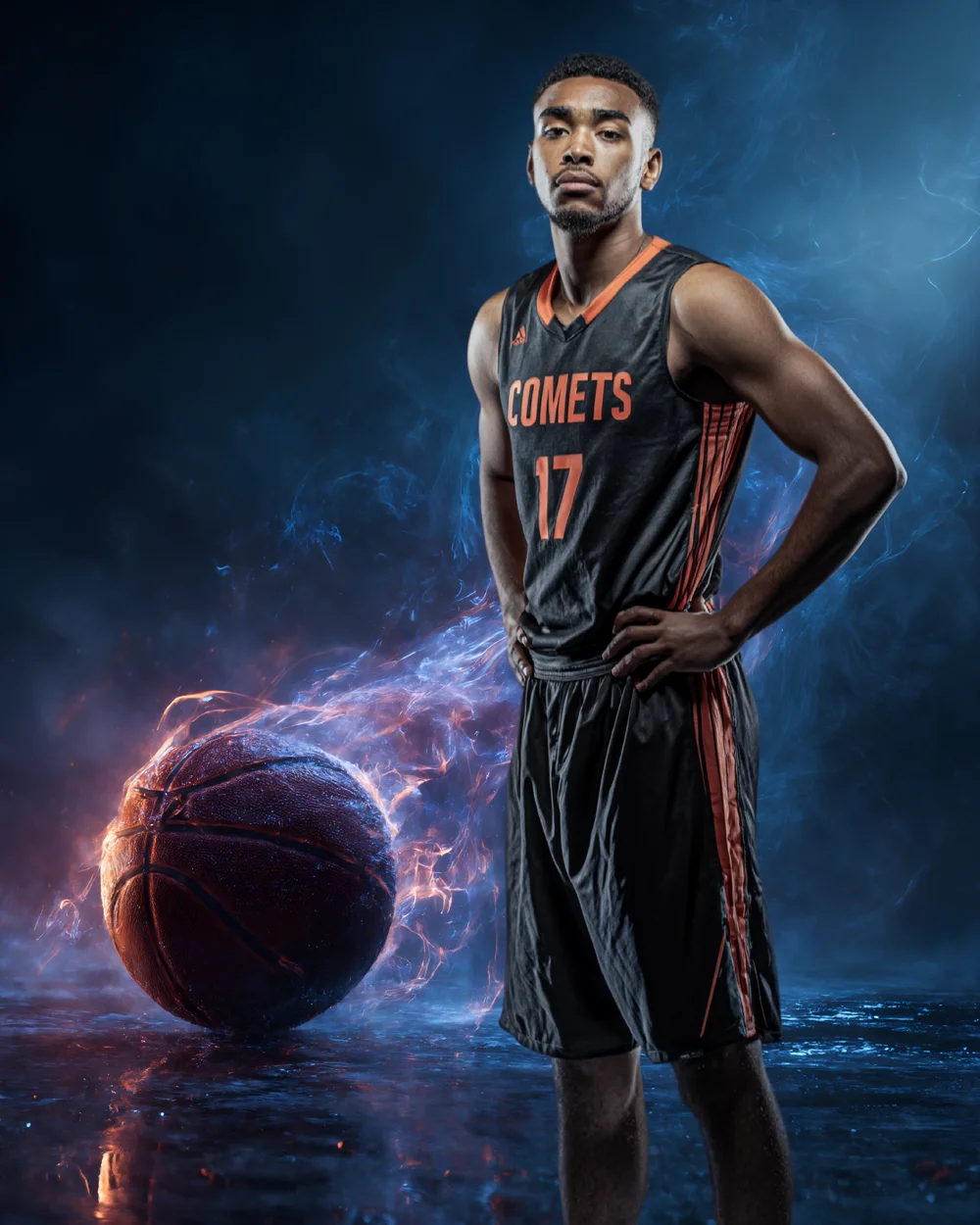 Hot Basketball - Digital Background