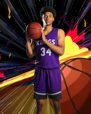 Power Play Basketball Burst - Digital Background