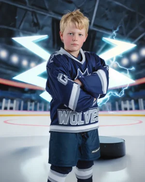 Charged Hockey Game - Digital Background