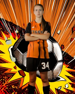 Soccer Collision - Digital Background