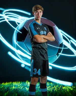 Soccer Energy Orbit - Digital Background