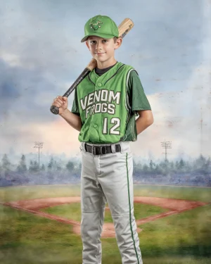 Baseball Watercolor Trading Card - Digital Background