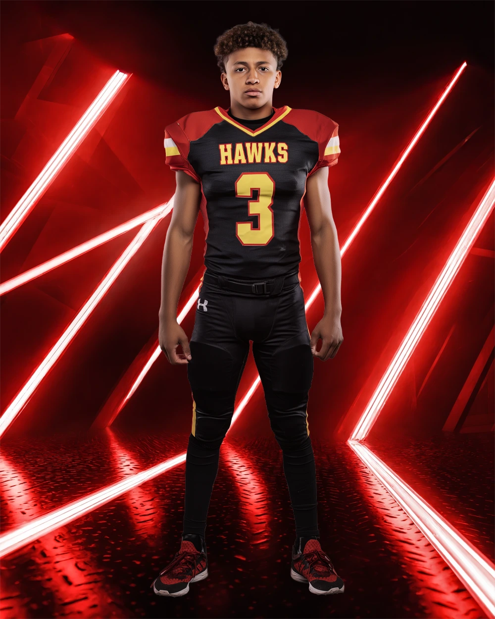 Neon Corridor - Digital Background