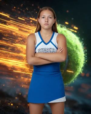 Ember Tennis Strike - Digital Background