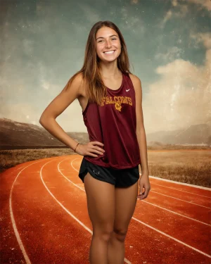 Vintage Track Trading Card - Digital Background