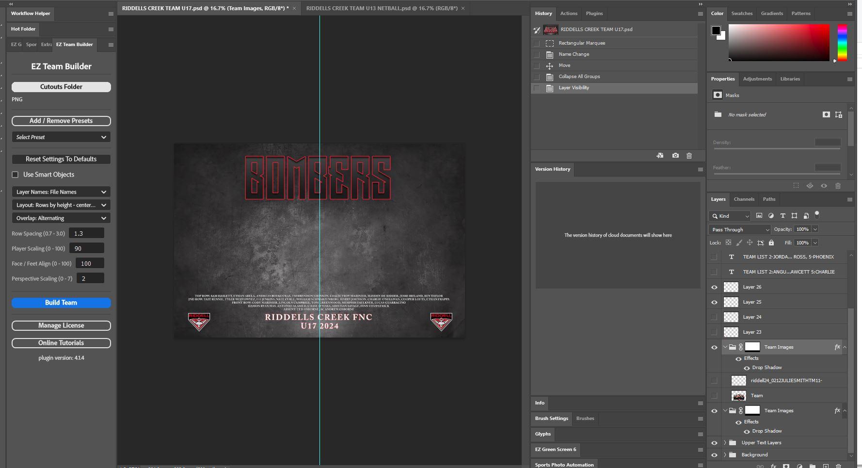 screen shot post team build